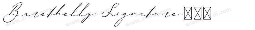 Barethelly Signature字体转换